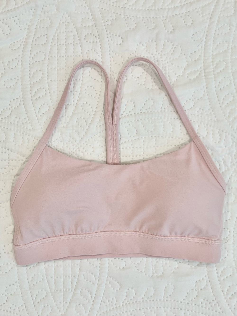 lululemon | Flow Y Bra *Nulu, Blissful Pink, Size 4